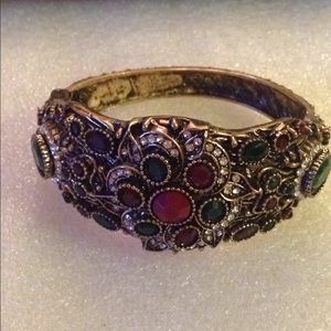 Cooper multi gem stone bracelet